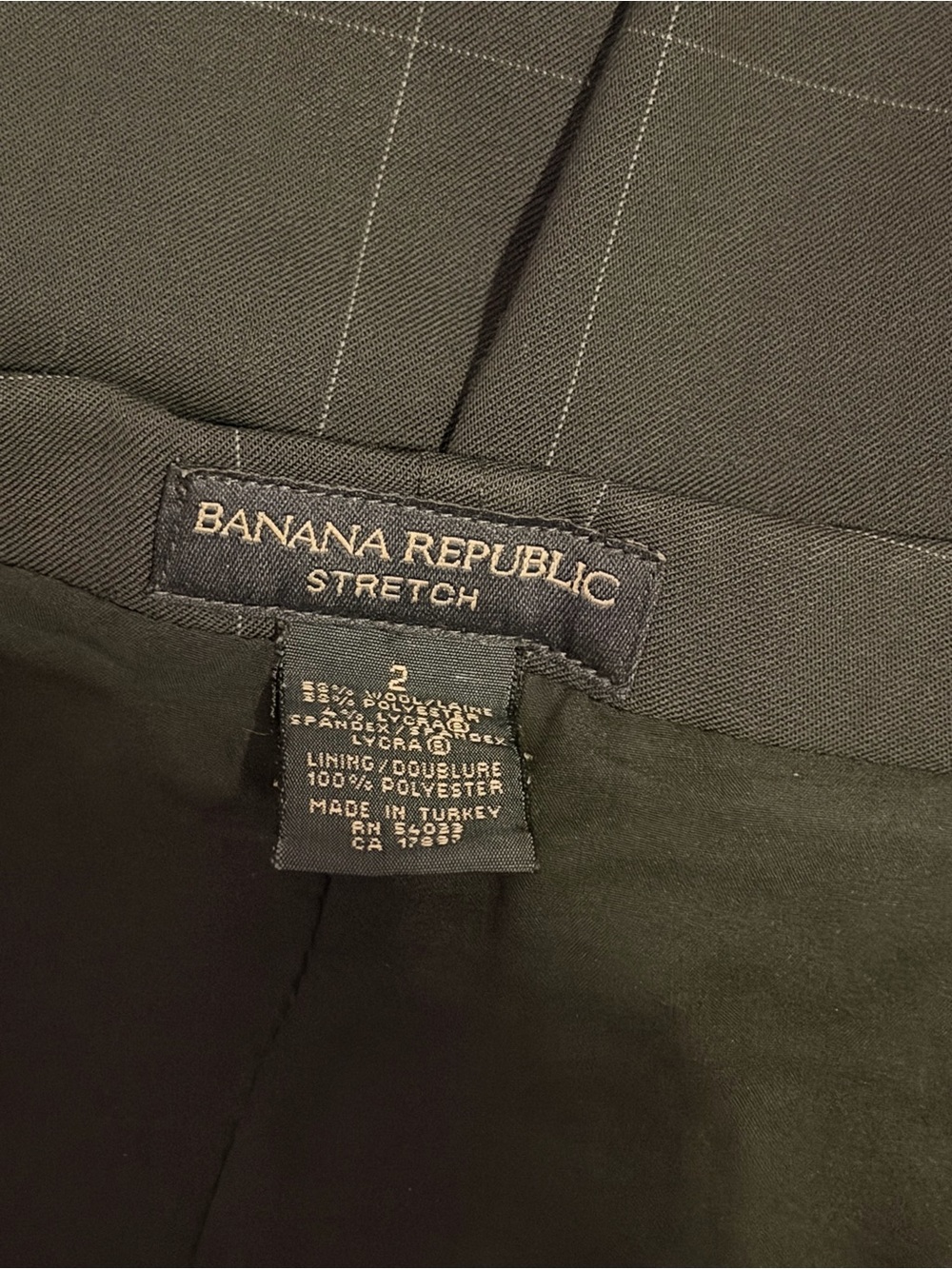 Banana Republic Black Windowpane Wide-Leg Trousers - Picture 2 of 3